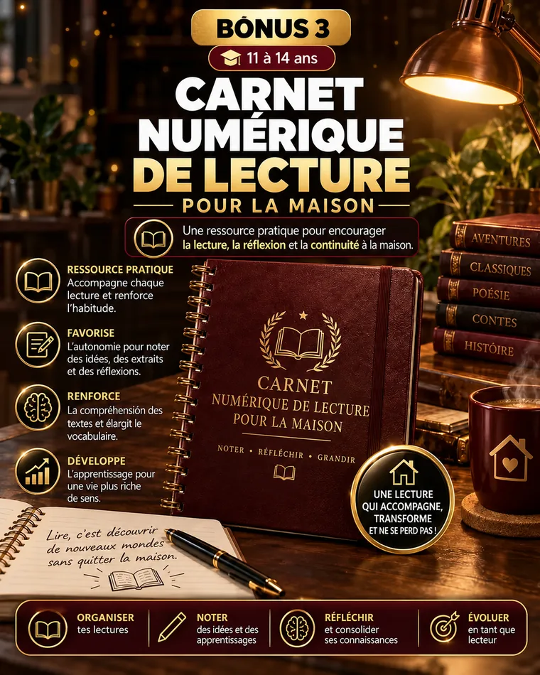 Bonus 3 — 11 à 14 ans